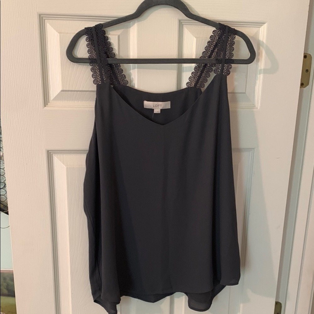 LOFT GRAY Flowy Camisole Top
